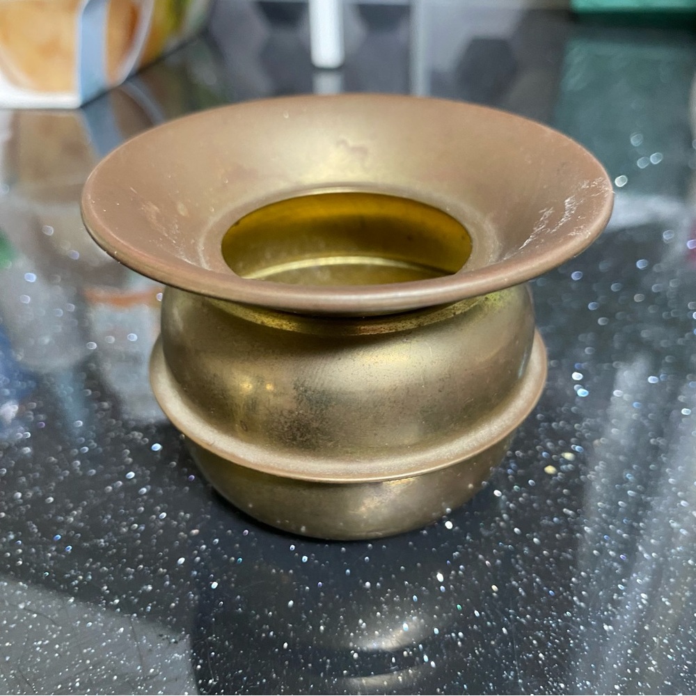 Vintage Mini Brass Spittoon